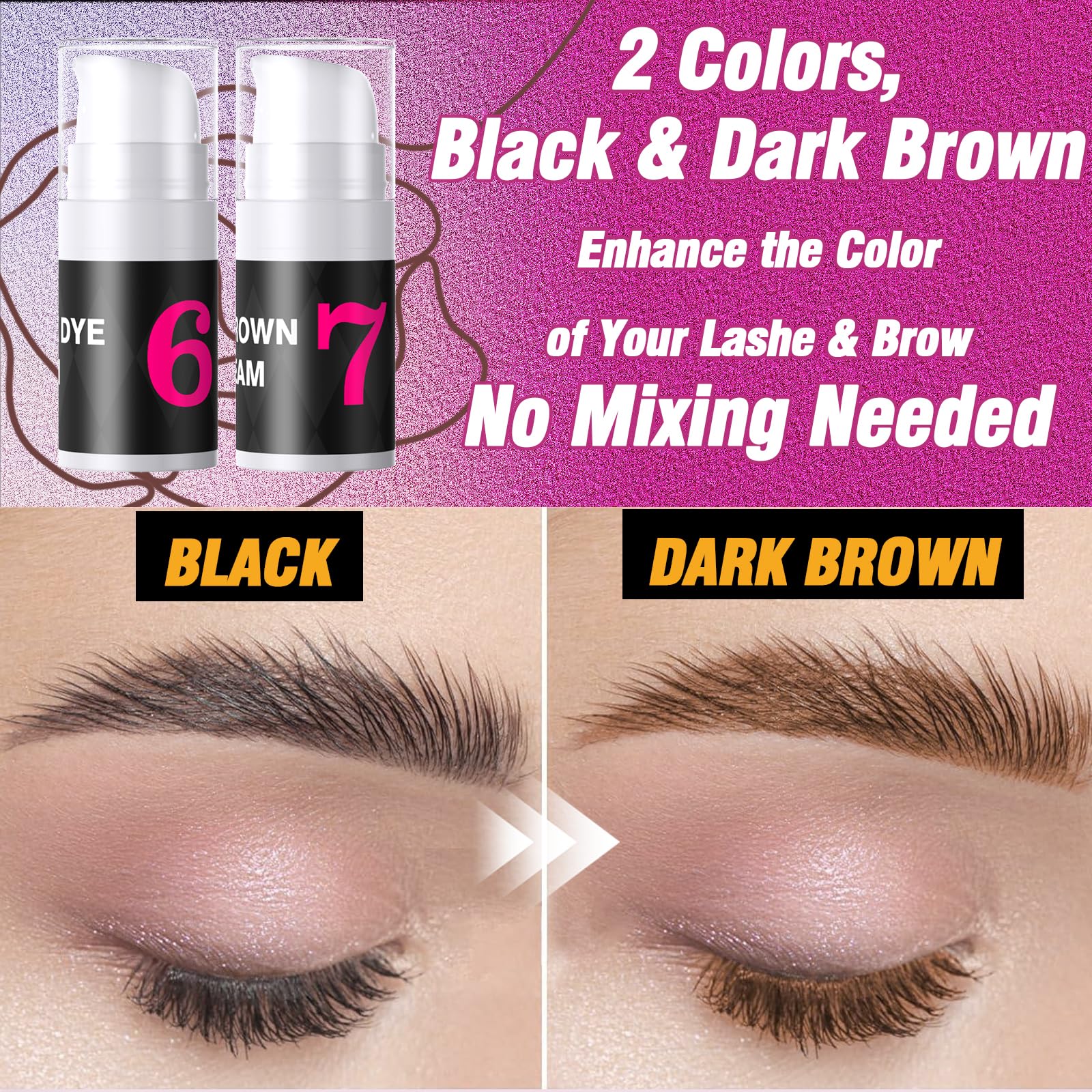 Vivandra kit color negro: coloración para cejas y pestañas más intensas.