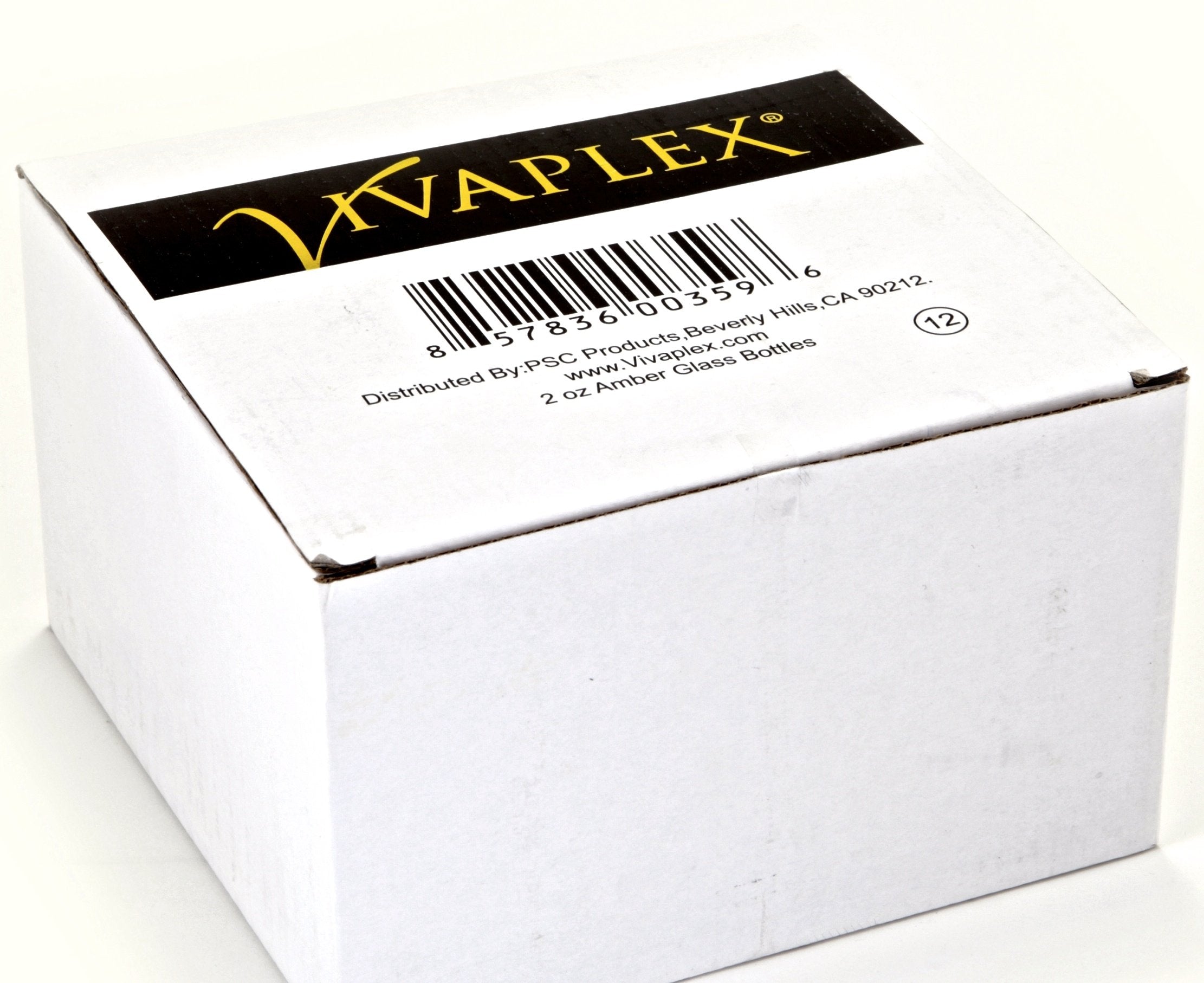Vivaplex amber bottles with black caps for secure perfume oil storage