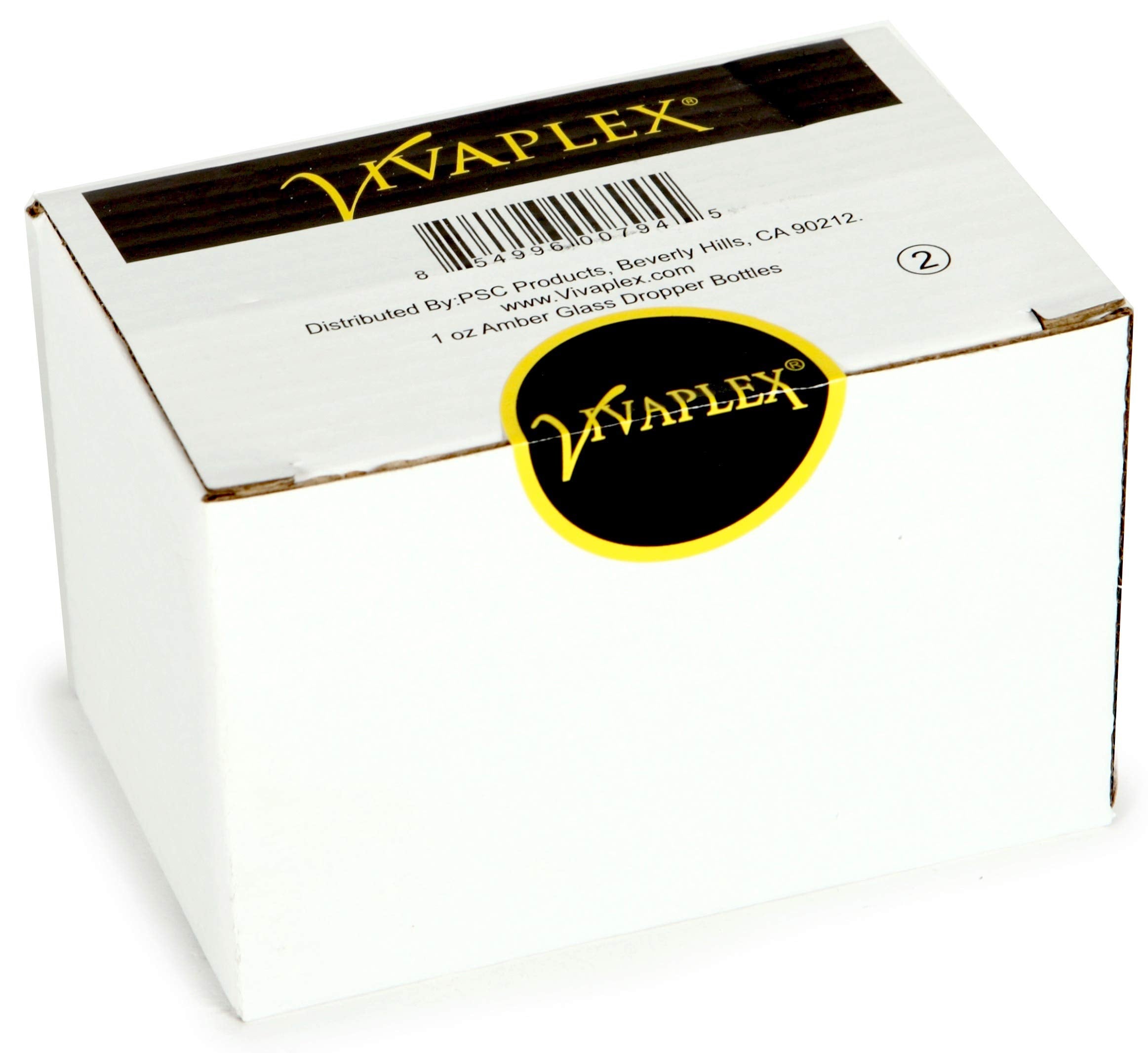 Vivaplex amber bottle with cap and dropper ideal for precise application and travel.