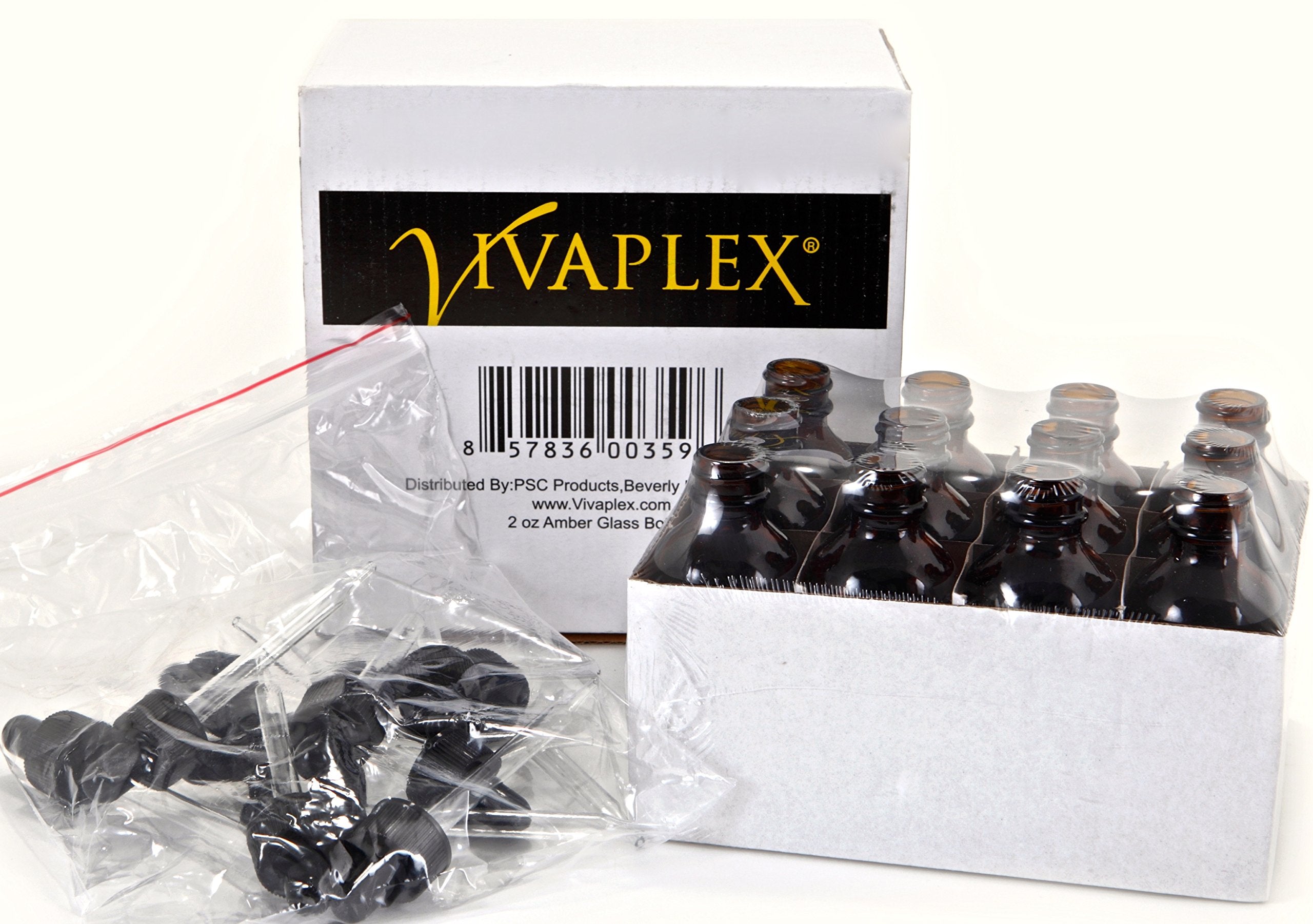 Vivaplex amber glass bottles ideal for travel and compact purse packing