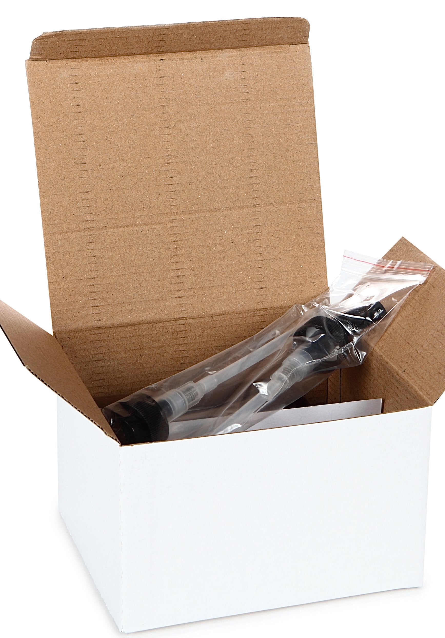 Locking pump helps prevent leaks during handling.