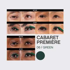 Vivienne Sabó Cabaret Premiere Green Máscara ofrece textura ligera para acabado natural.