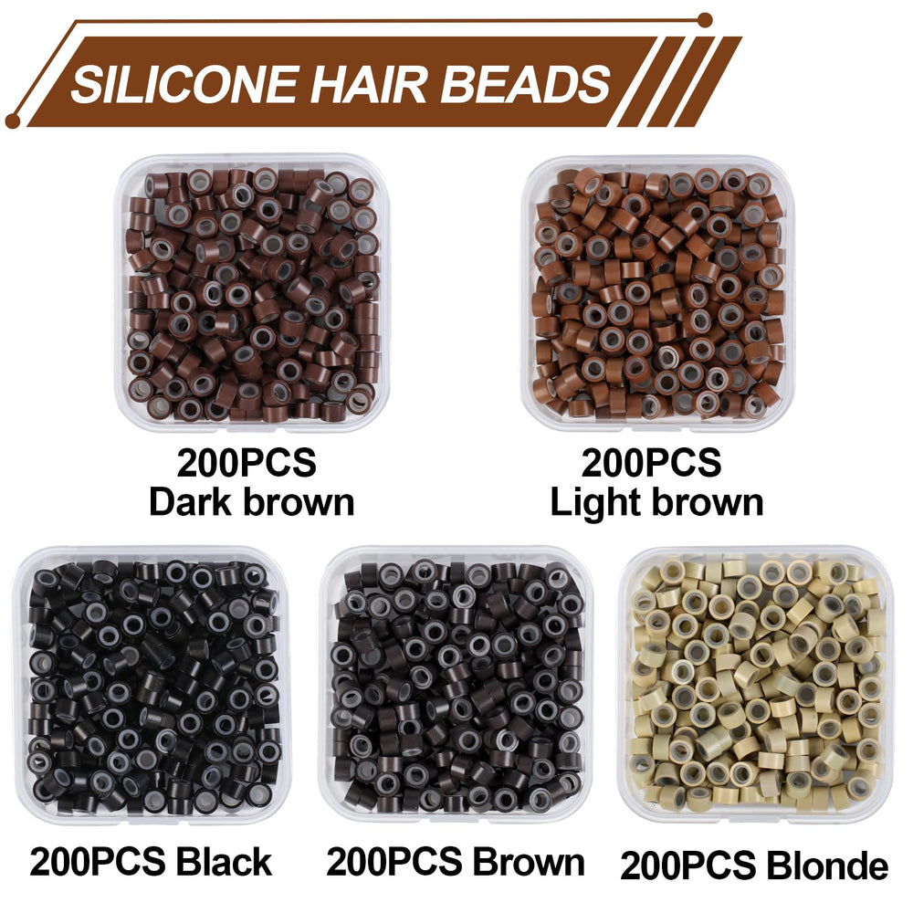 Vivinin beads five-color variety blends naturally with client hair