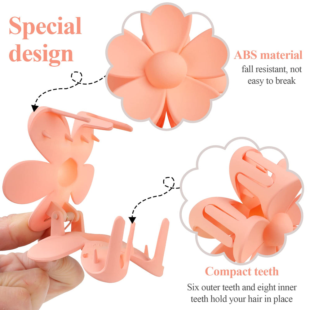 Vivinin Flower Claw Clip light-blue secures updos with a smooth, durable grip.