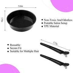 Vivinin clips secure hair sections for quick, even processing