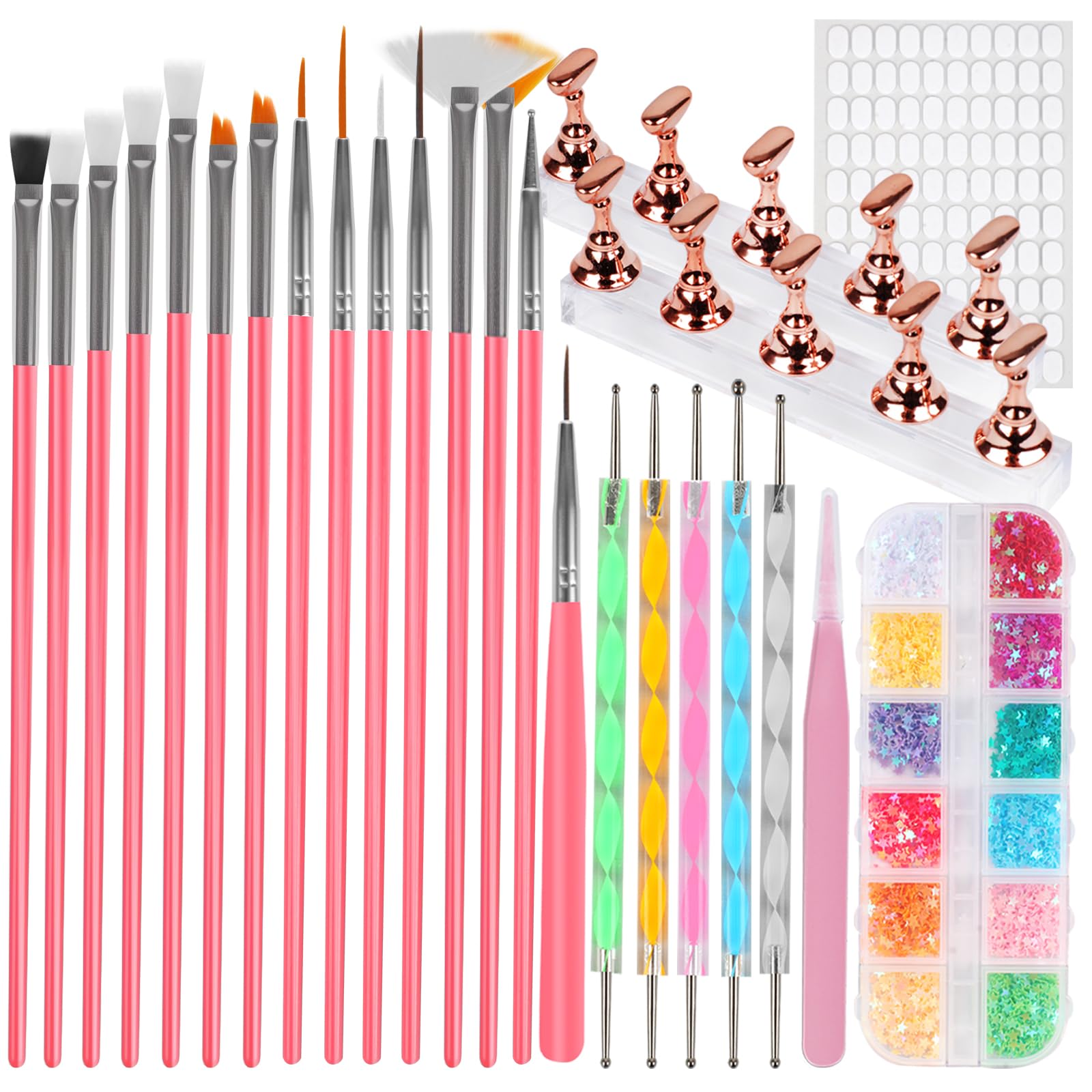Vivinin nail art brushes offering precise, smooth strokes for detailed designs