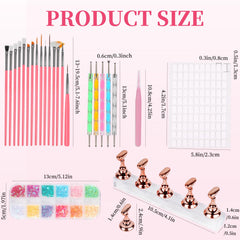 Vivinin nail art stands with magnetic bases for secure press-ons during work