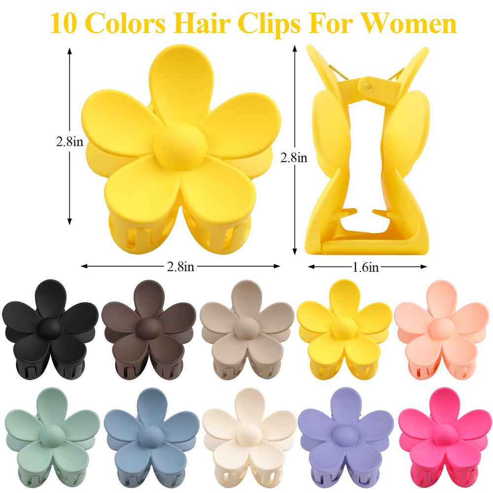 Pinza garra flor vivinin, uso diario cómodo para cabello grueso.