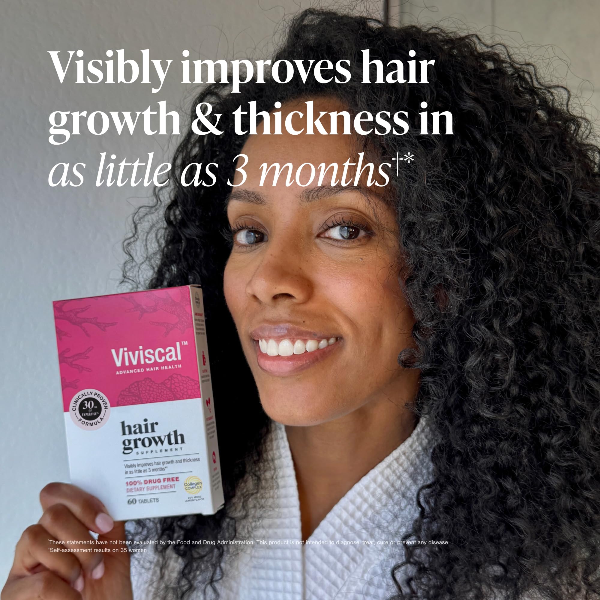 Viviscal ingredients graphic shows marine collagen and biotin for hair nourishment.