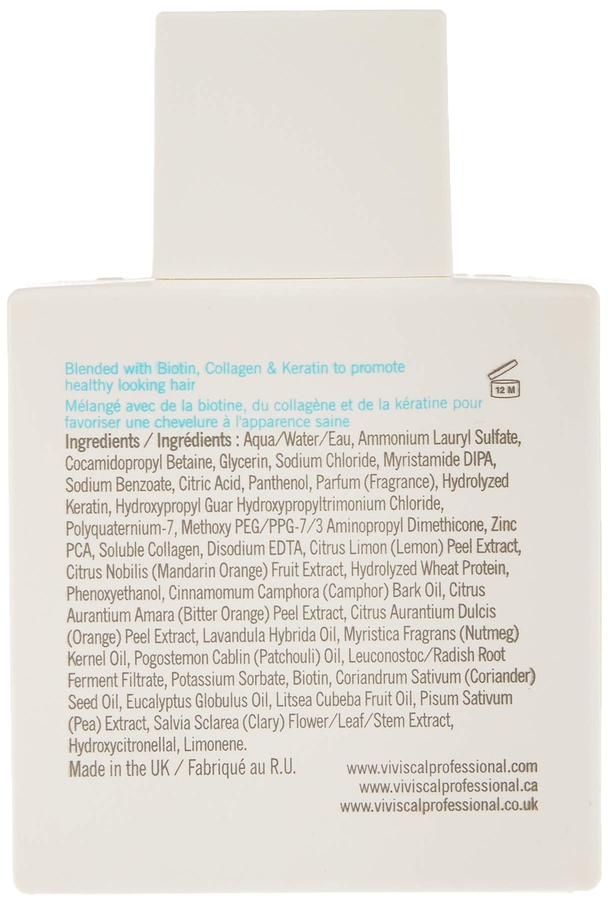 Viviscal Professional champú, aplicación en mano, cabello limpio y nutrido tras cada uso.