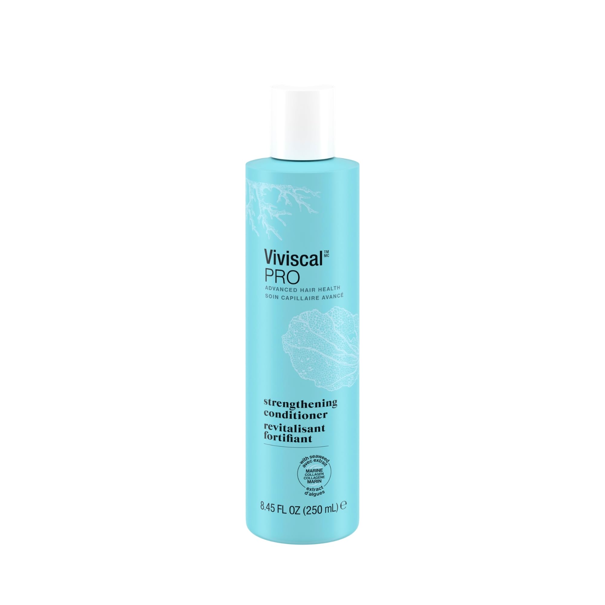 Viviscal Thin to Thick Shampoo label close-up highlighting a professional formula for body.