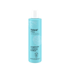 Viviscal Thin to Thick Shampoo label close-up highlighting a professional formula for body.
