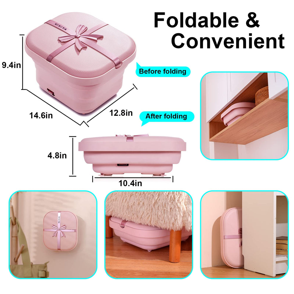VIVIYA LED light foot spa adds ambience to your pampering routine.