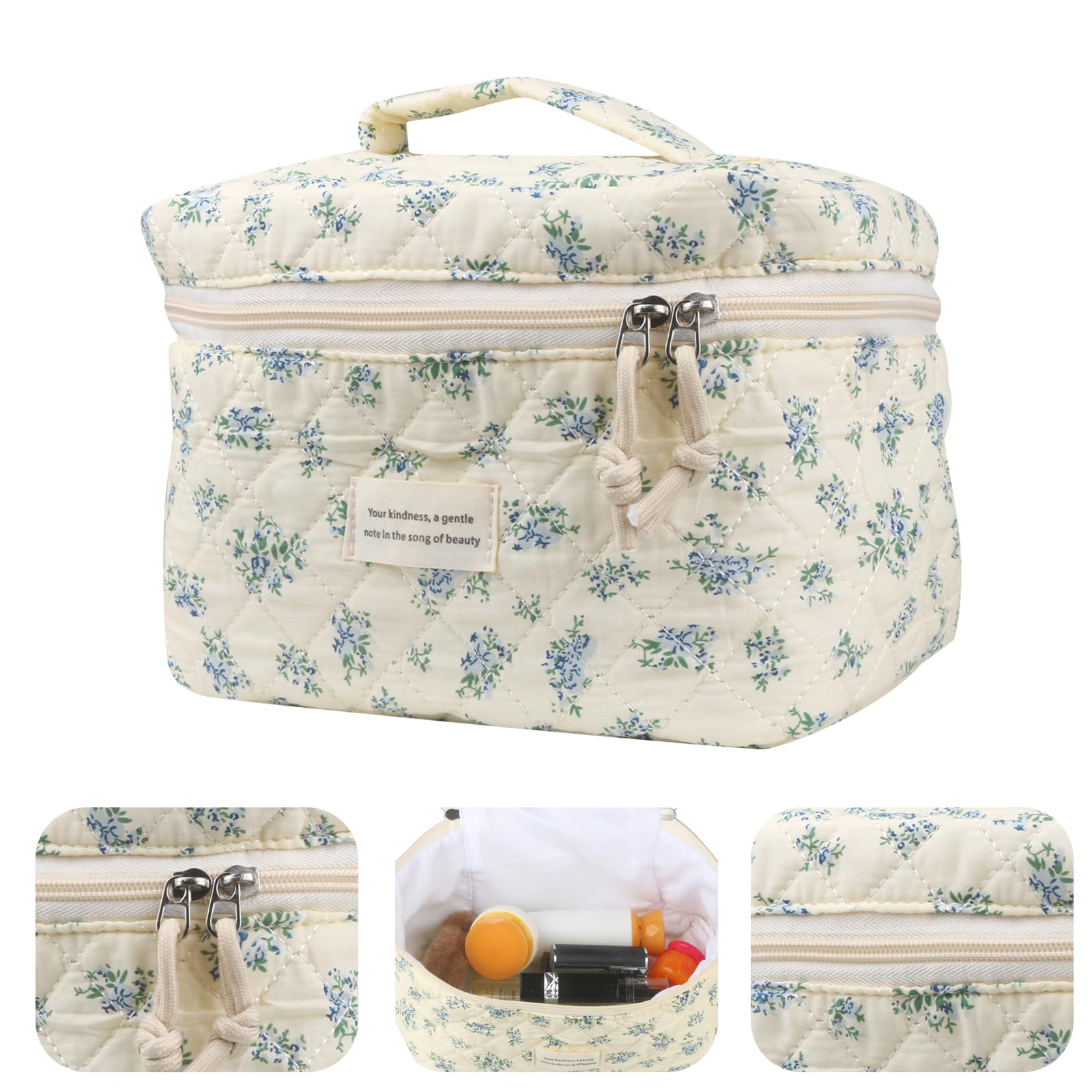 VIWIME travel-friendly makeup bag with compact design fits in carry-on luggage.