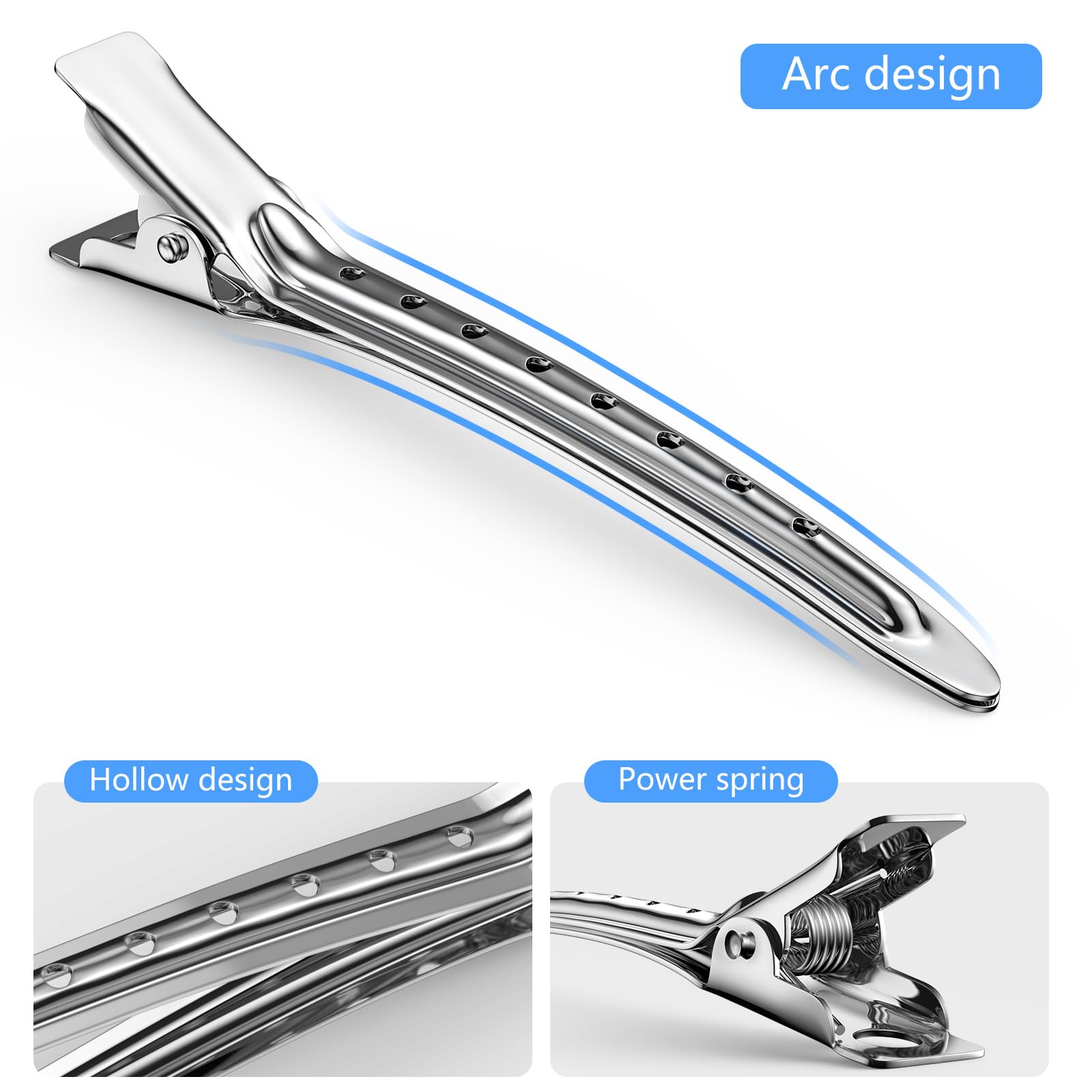 Viywicz metal alligator clip with holes provides reliable grip for various styles.