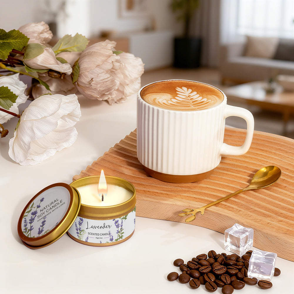 VKTASIMK Lavender Candle—soothing scent creates a calm, ambient space.