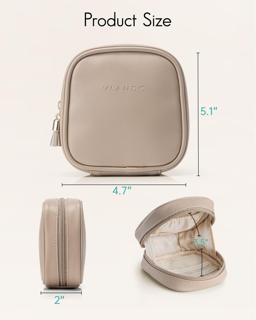 VLANDO textured leather with thickened edge detail