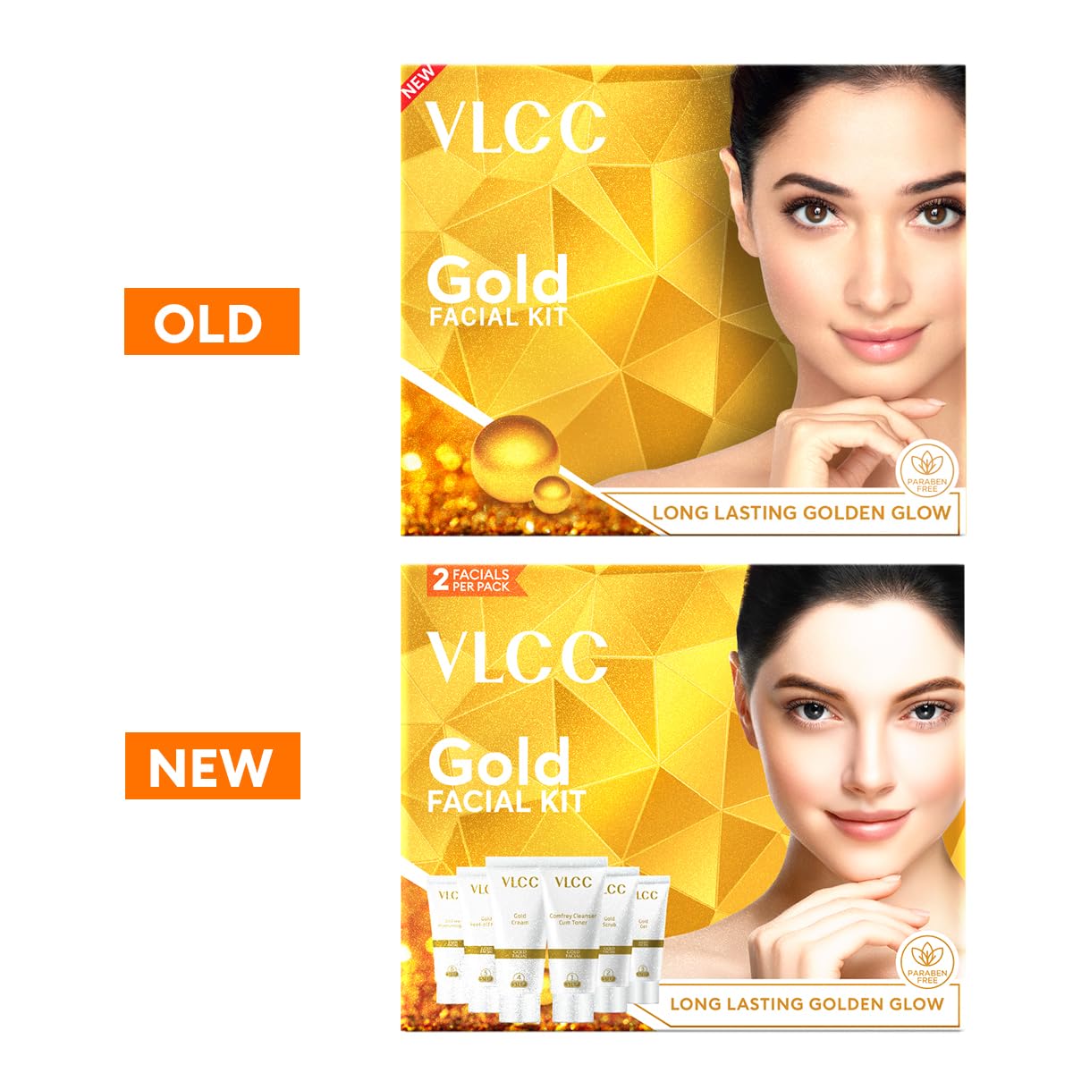 VLCC Kit Facial Dorado: contenido práctico para una sesión rápida de cuidado.