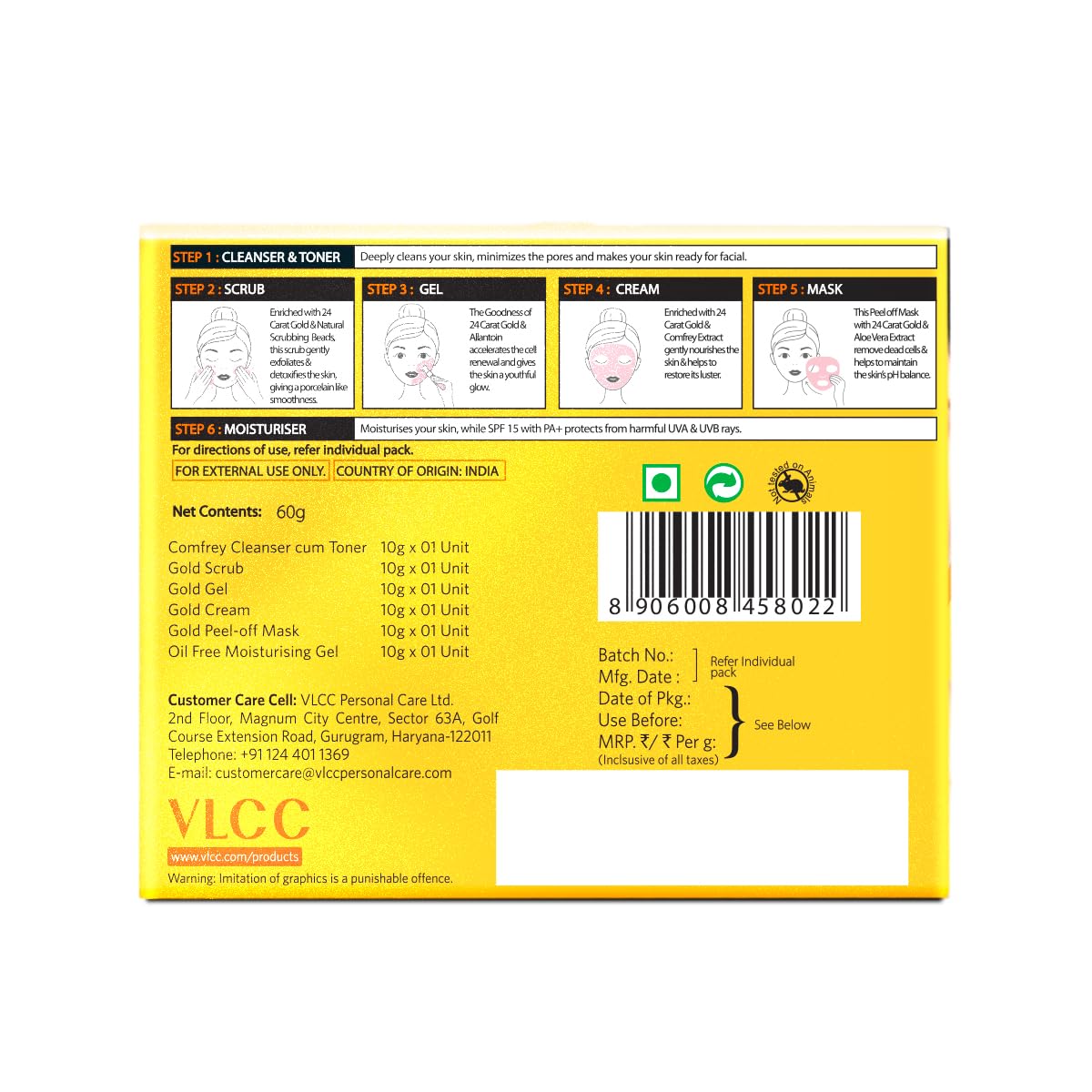 VLCC Kit Facial Dorado: experiencia sensorial para sentir bienestar facial.
