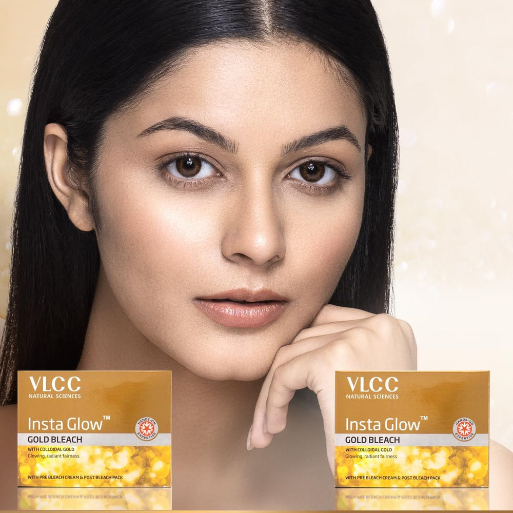 VLCC Insta Gold blanqueador, dos unidades para sesiones de cuidado.