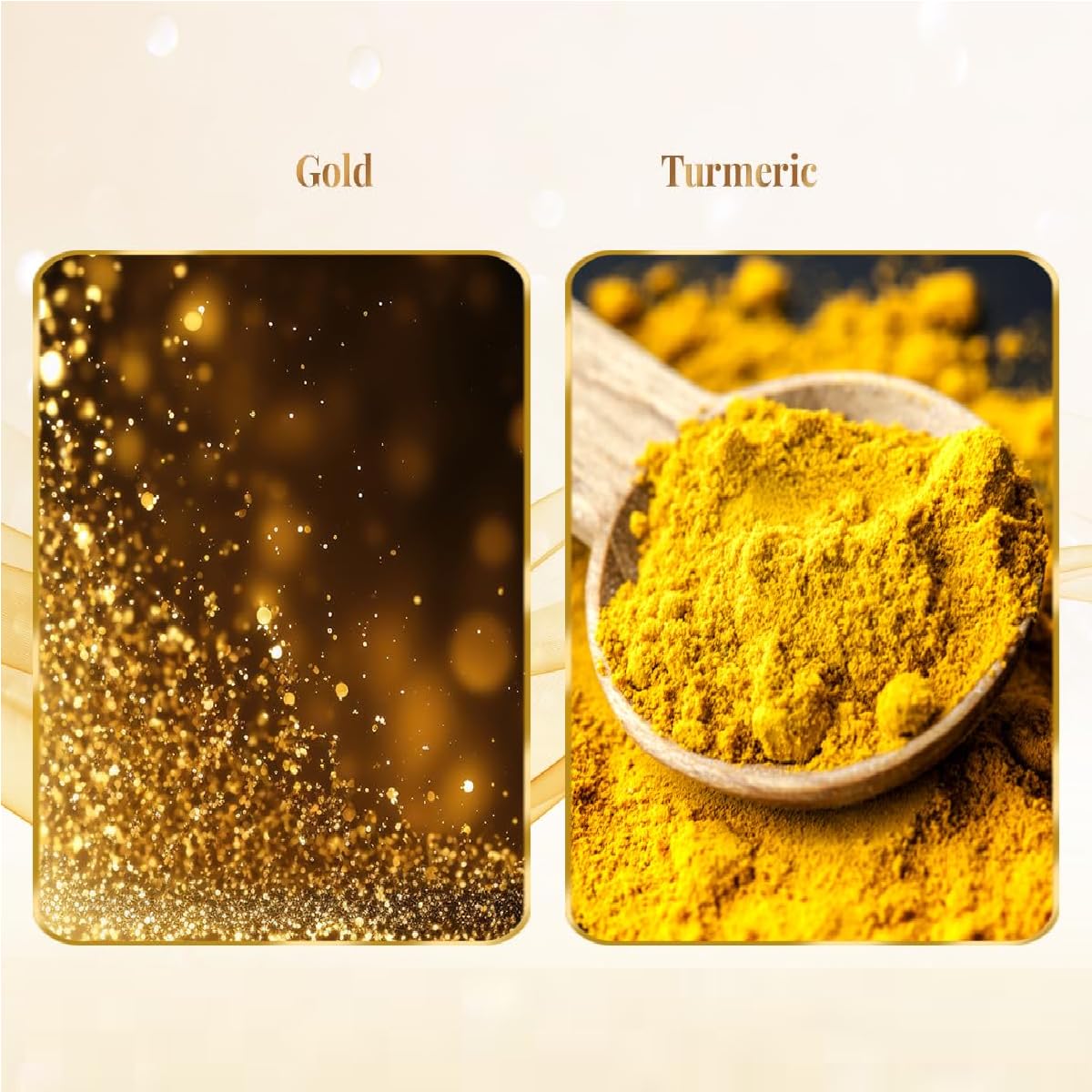 VLCC Insta Gold blanqueador, embalaje compacto para viaje.