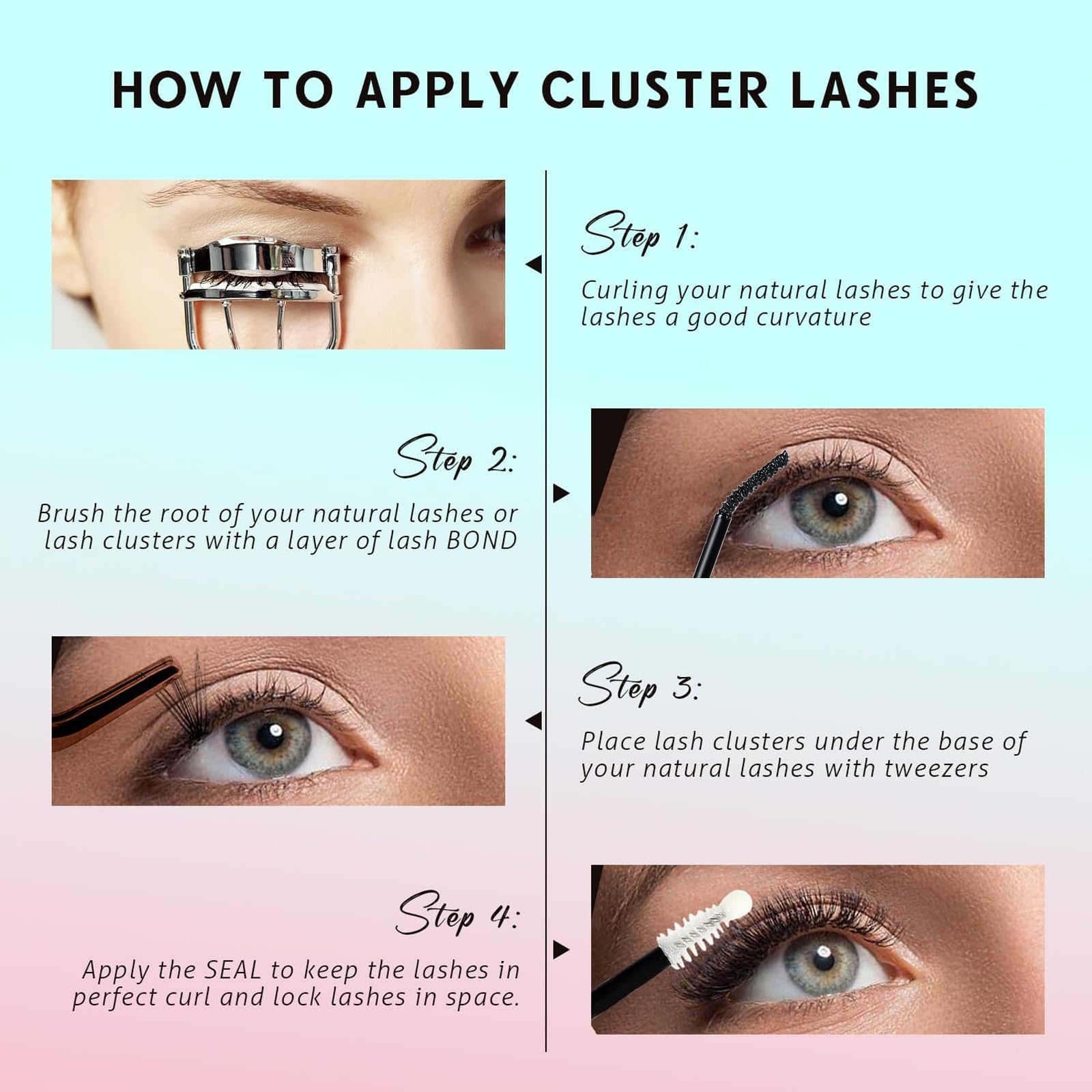 VLVLOCK reusable cluster lashes for multiple wears with careful cleansing.