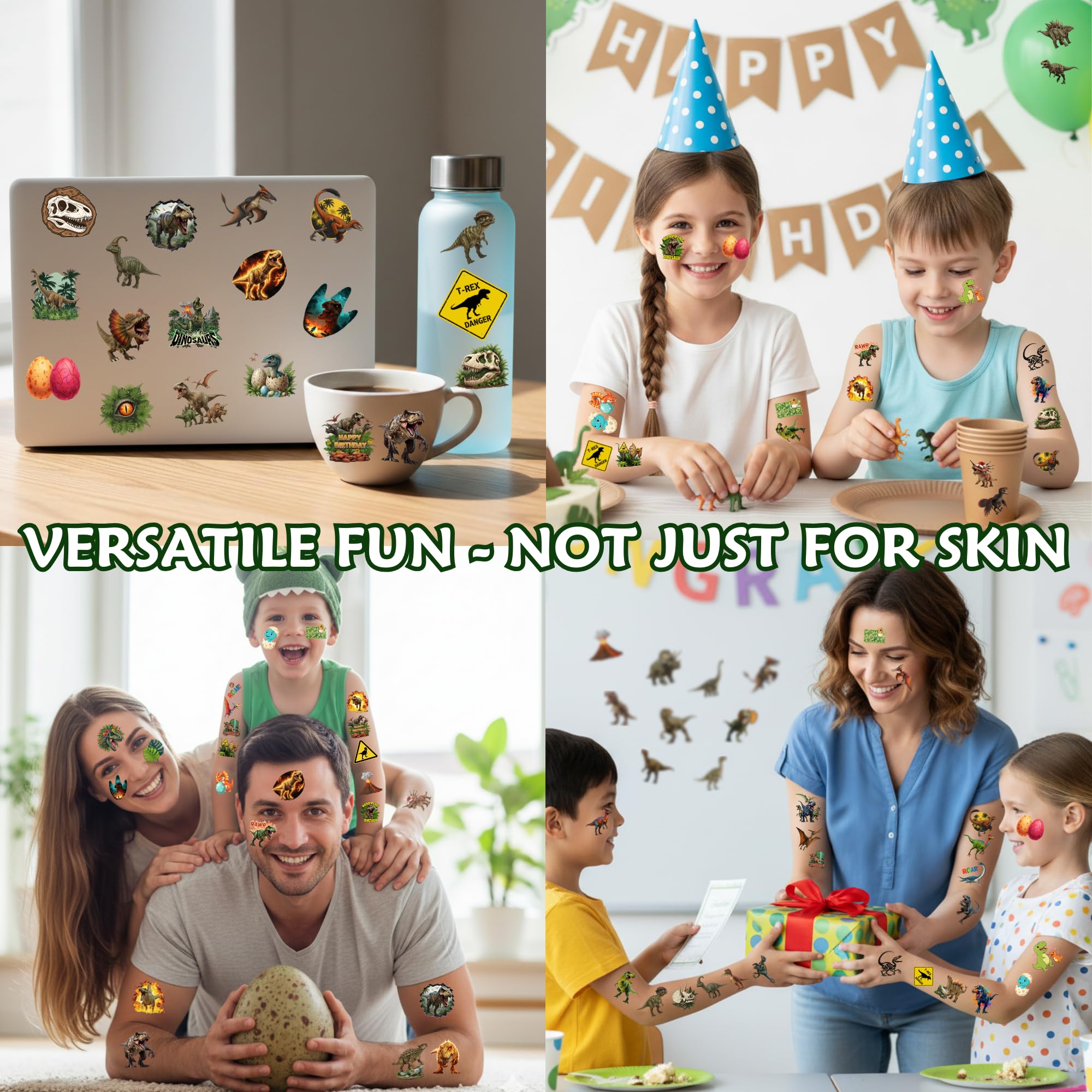VNXCRAFTIES dinosaur tattoos craft-play ideas spark imagination