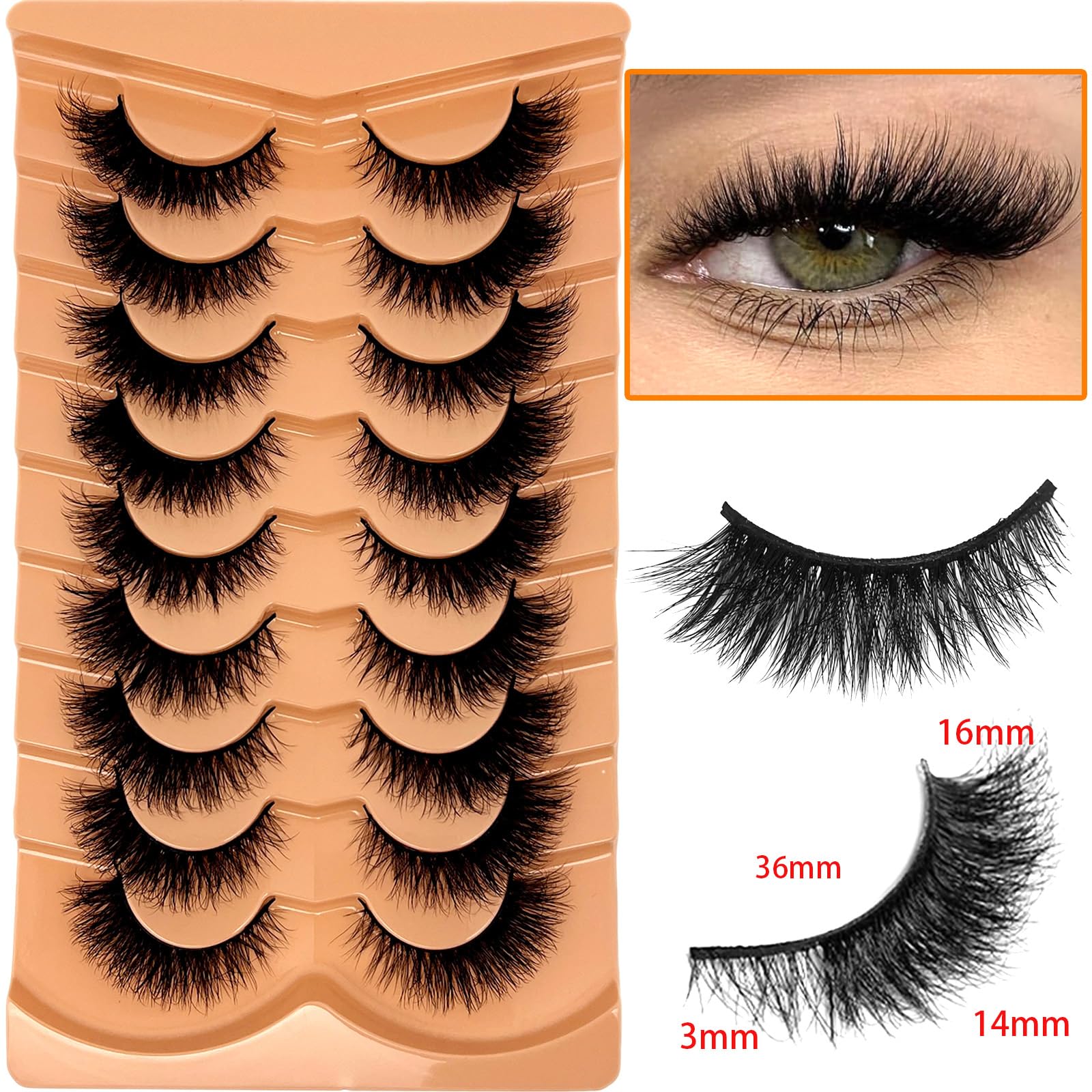 VOCOAK Cat Eye Lashes crisscross pattern for seamless extension look.