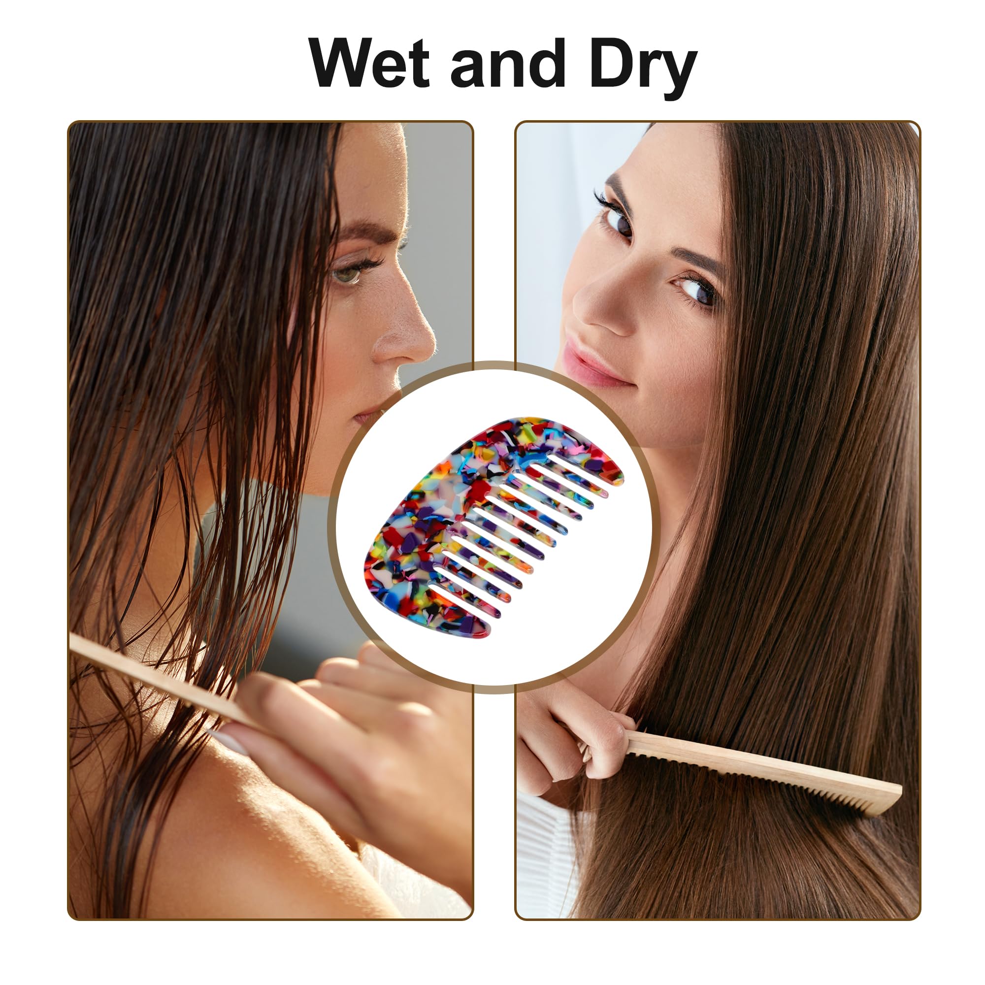 VOCOSTE wide-tooth detangler for curly hair minimizes snagging and breakage.