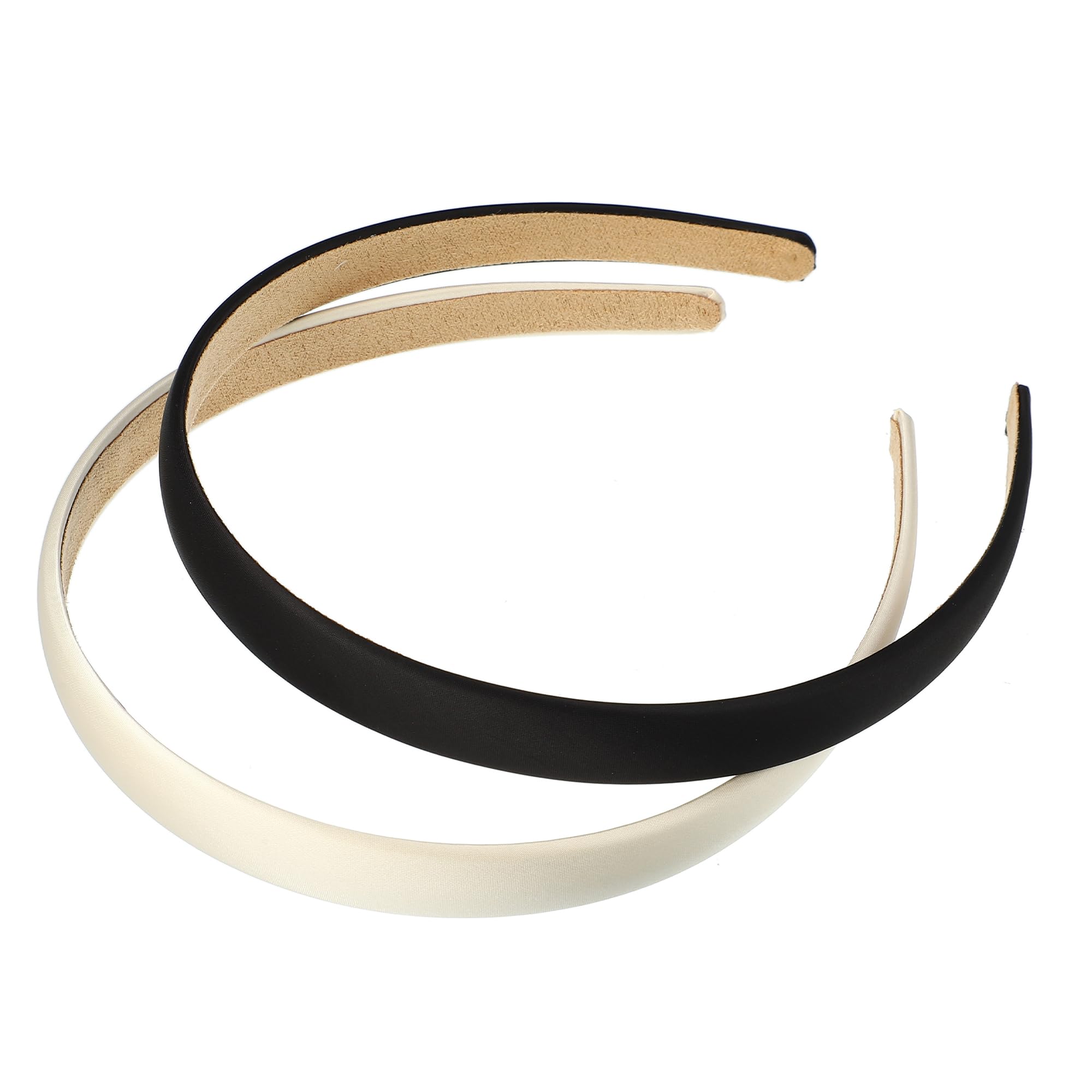 VOCOSTE satin headband beige close-up for versatile everyday styling