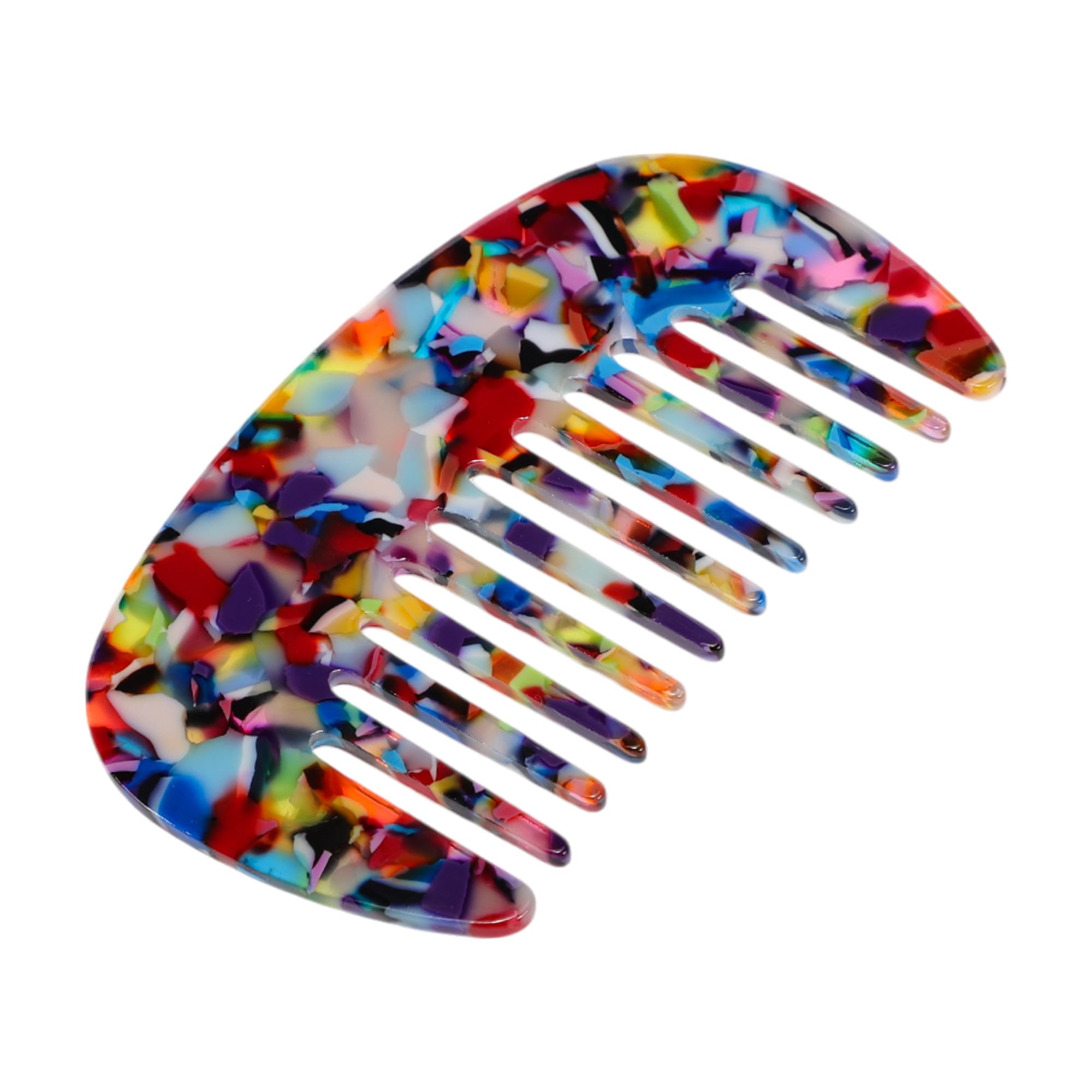 VOCOSTE wide tooth comb in assorted colors for gentle detangling on the go.