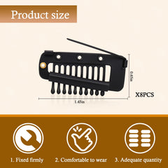 Vodolo chunni clips silicone-slot design cushions hair while securing.