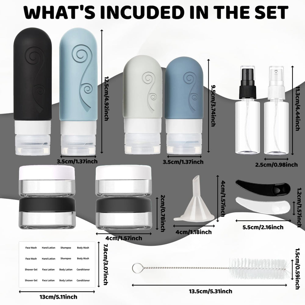 Vodvob silicone bottles 2oz compact for travel kits