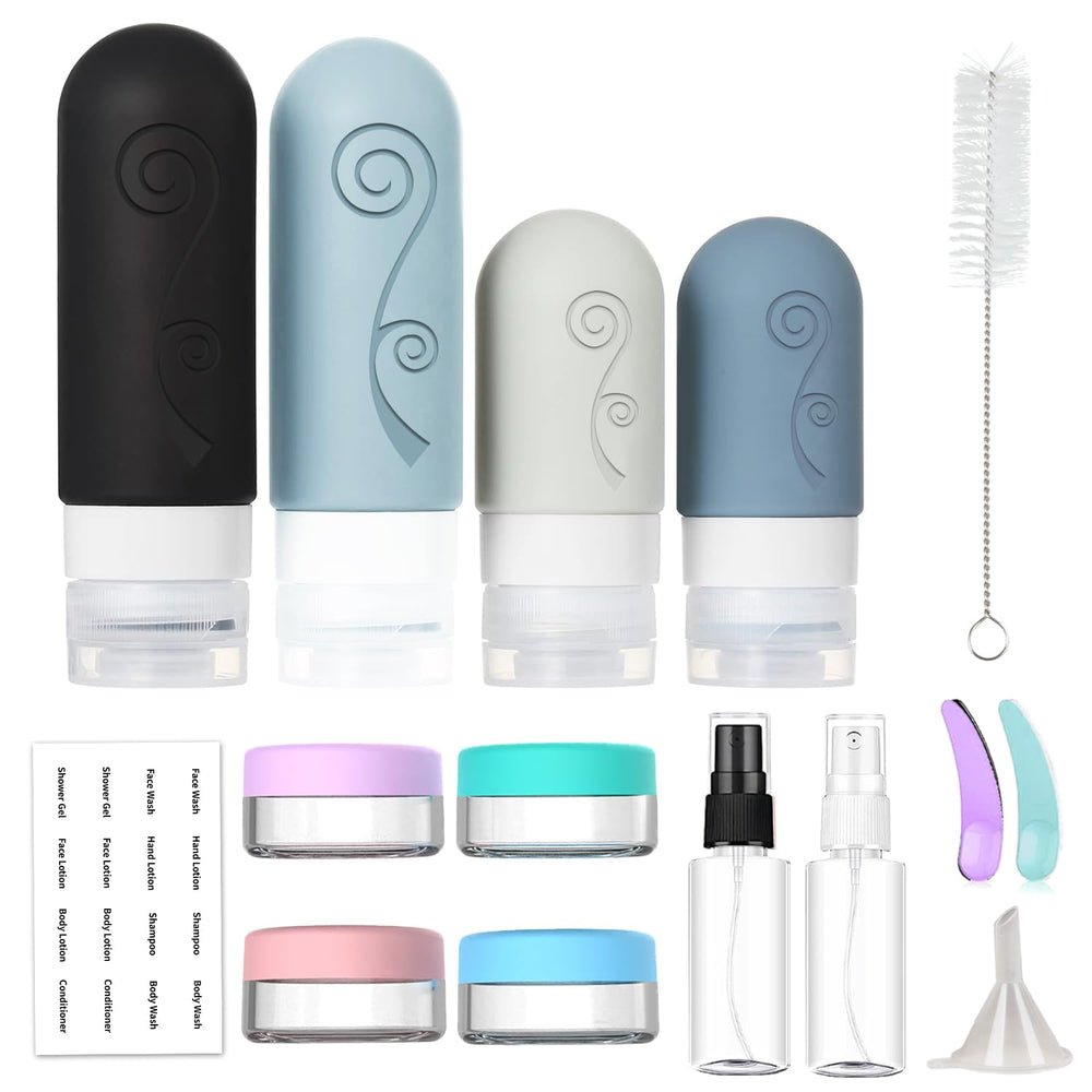 Vodvob silicone bottles 3oz with leak proof lids, ideal for liquids on the go