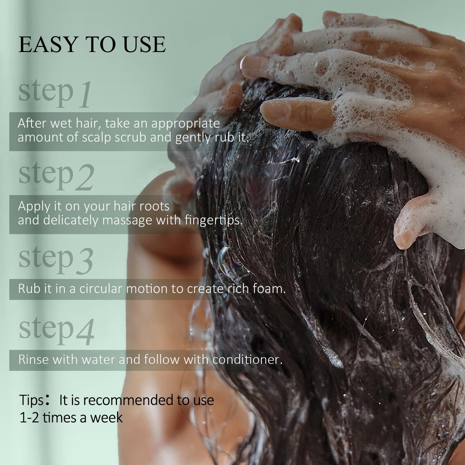 Limpieza profunda que deja el cabello ligero y purificado.