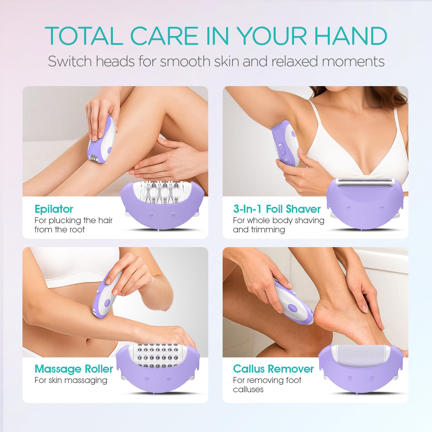 VOGOE-callus-remover head promotes smoother heels and feet.