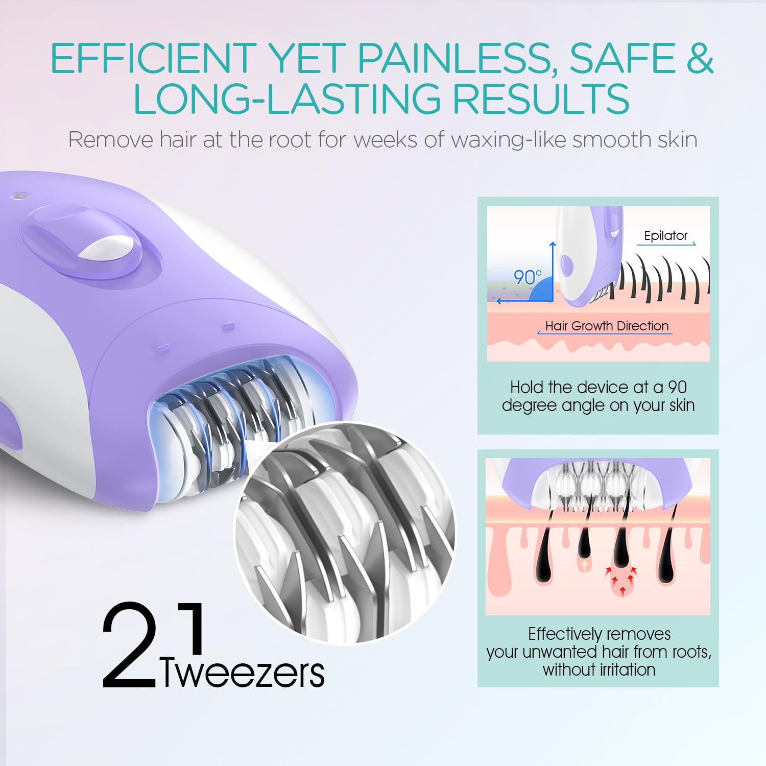 VOGOE epilator-armpit-bikini care for sensitive areas with gentle precision.