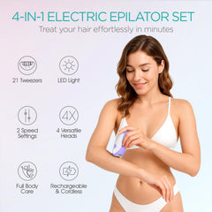 VOGOE epilator-legs-arms delivers fast, thorough hair removal for limbs.