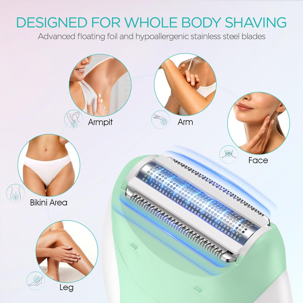 VOGOE Epilator massage roller head supports soothing skin during use