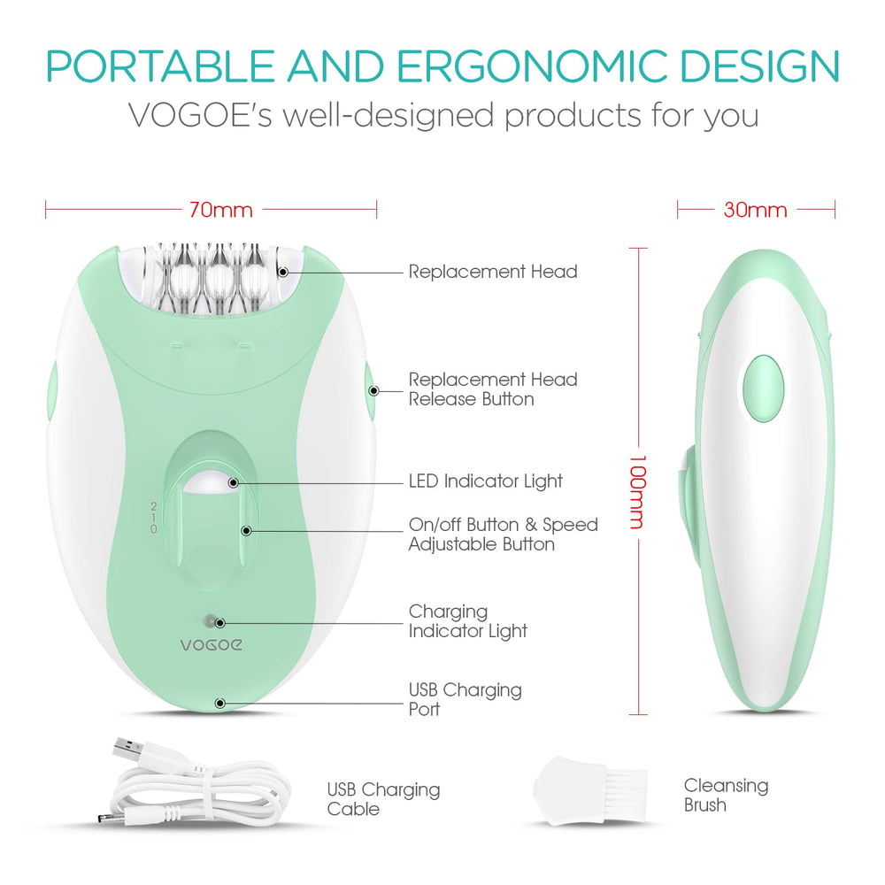 VOGOE Epilator USB charging indicator signals ready power