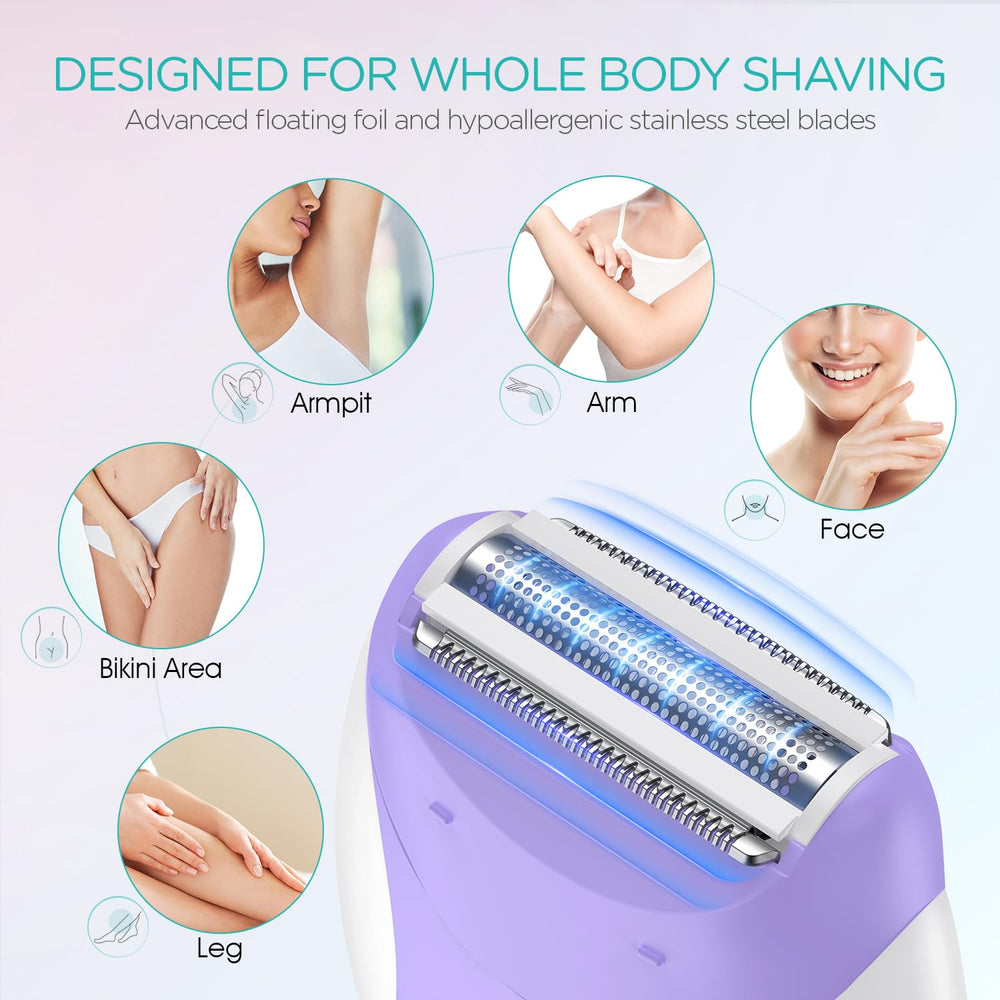 VOGOE-foil-shaver-head trims stray hairs for quick touch-ups.