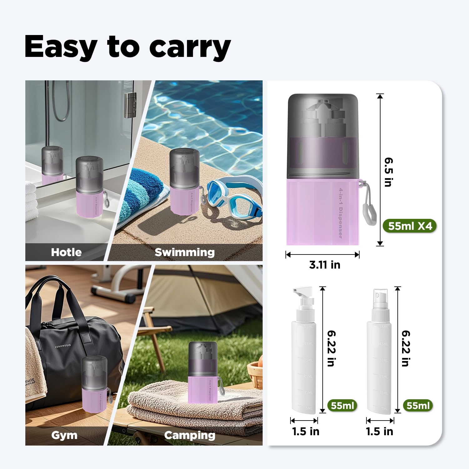 VOGOGE silicone storage box with compartments for organized travel essentials