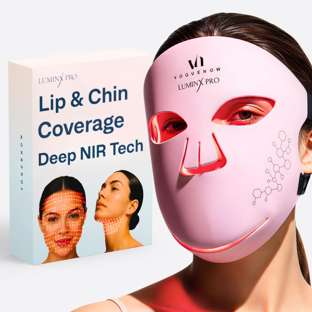 VogueNow LuminX Pro full-face coverage delivers even light for a uniform glow.