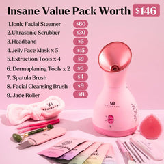 VogueNow nano-ionic steamer delivers finer mist for deeper cleanse.