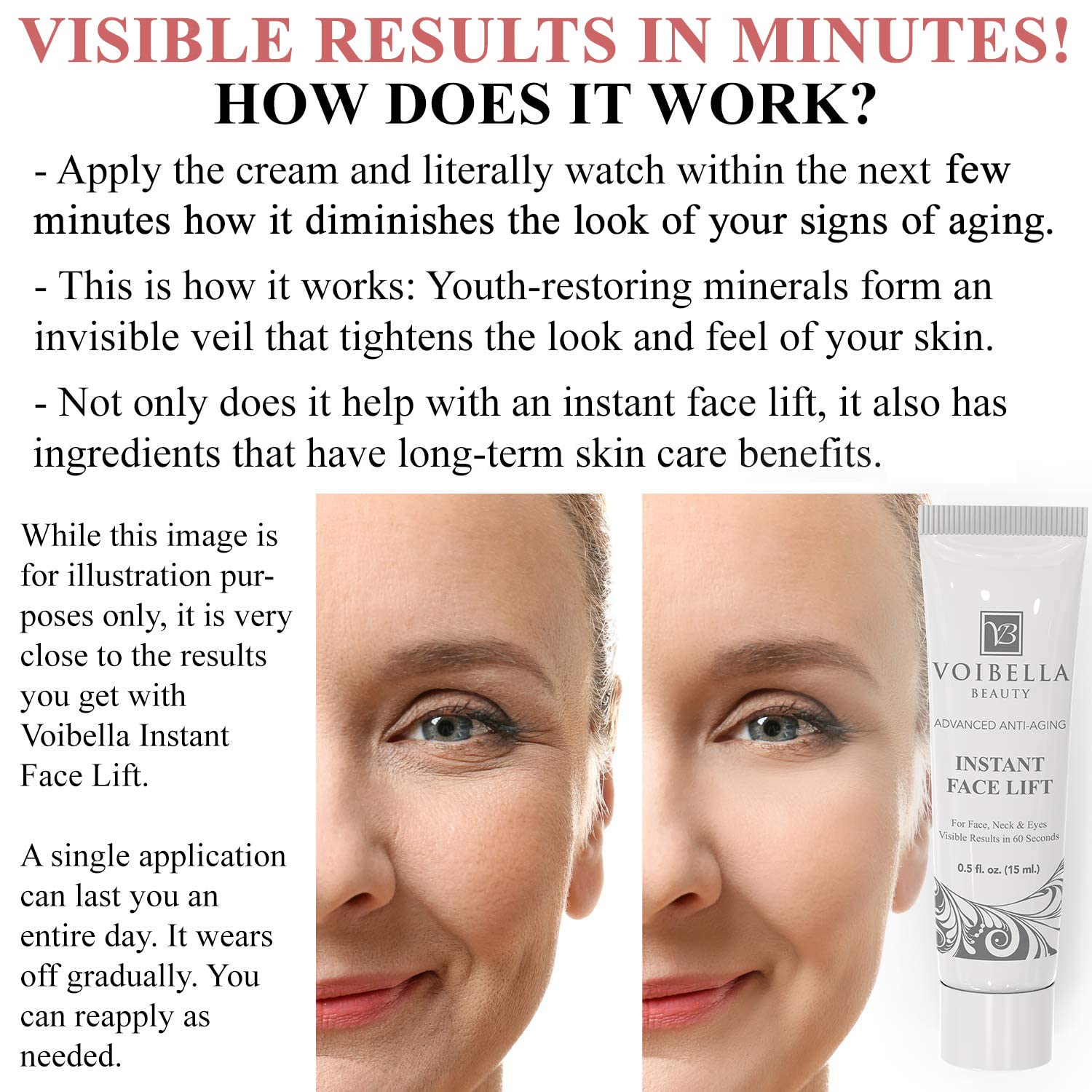 VOIBELLA BEAUTY crema para arrugas, reduce visualmente las líneas y mejora la textura