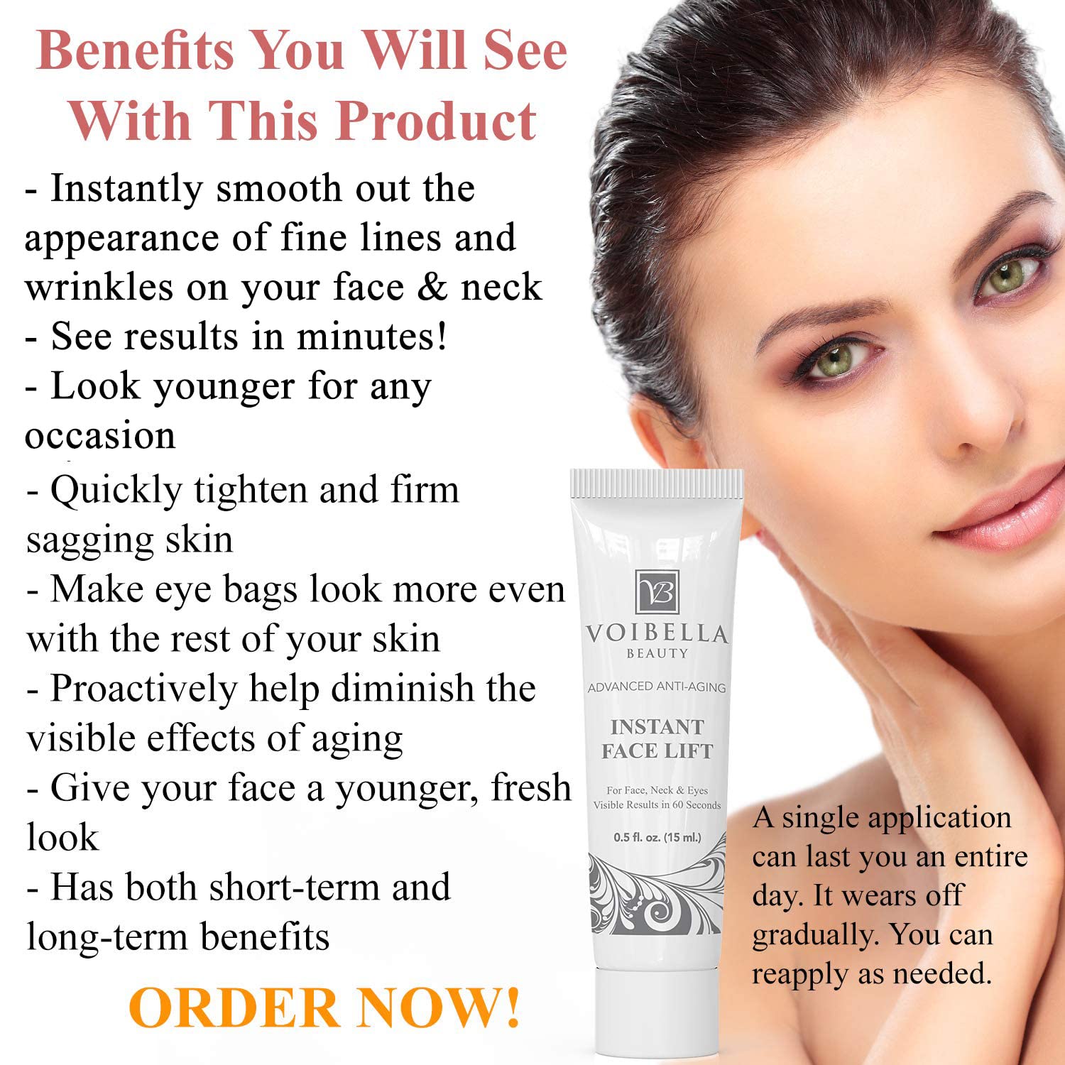 VOIBELLA BEAUTY crema levantadora para cuello, suaviza la piel y aporta firmeza