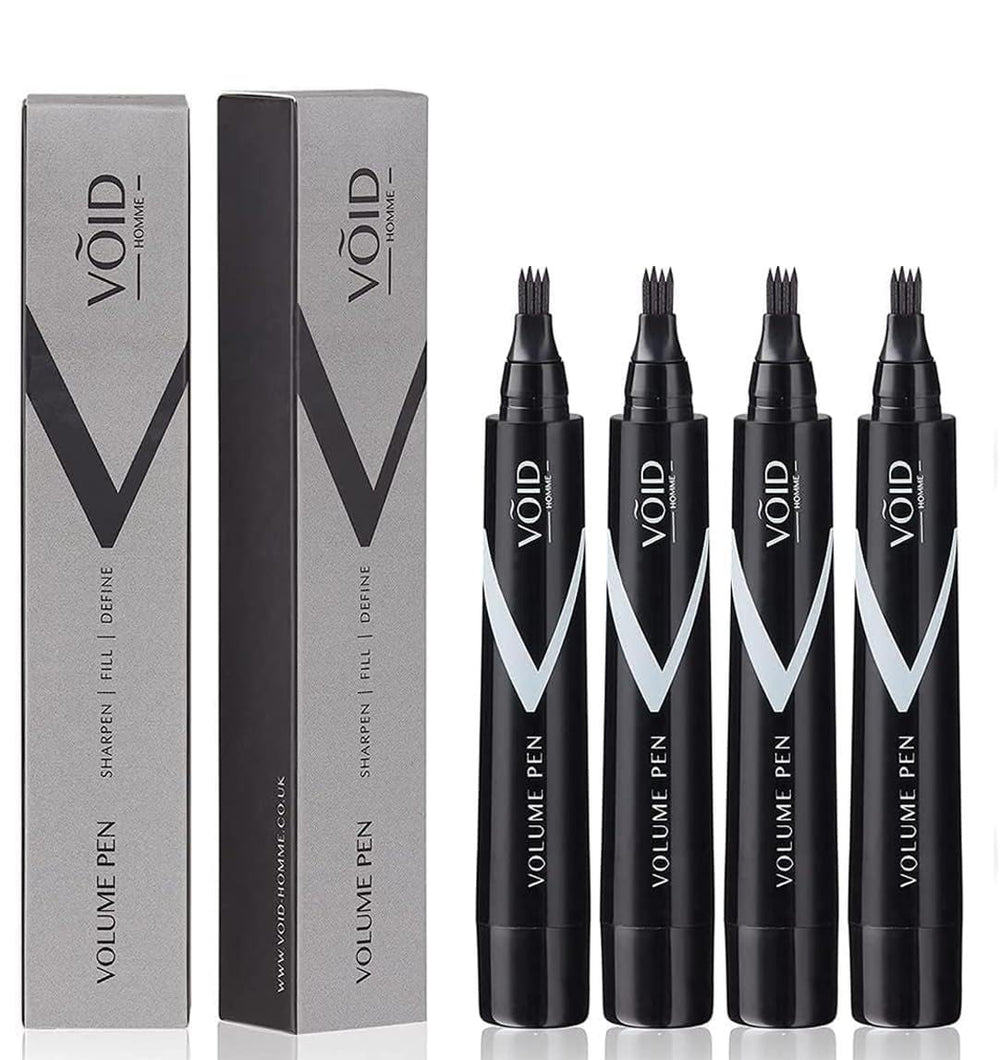 VOID Homme beard pen filler pack of four provides instant fullness for bald spots.