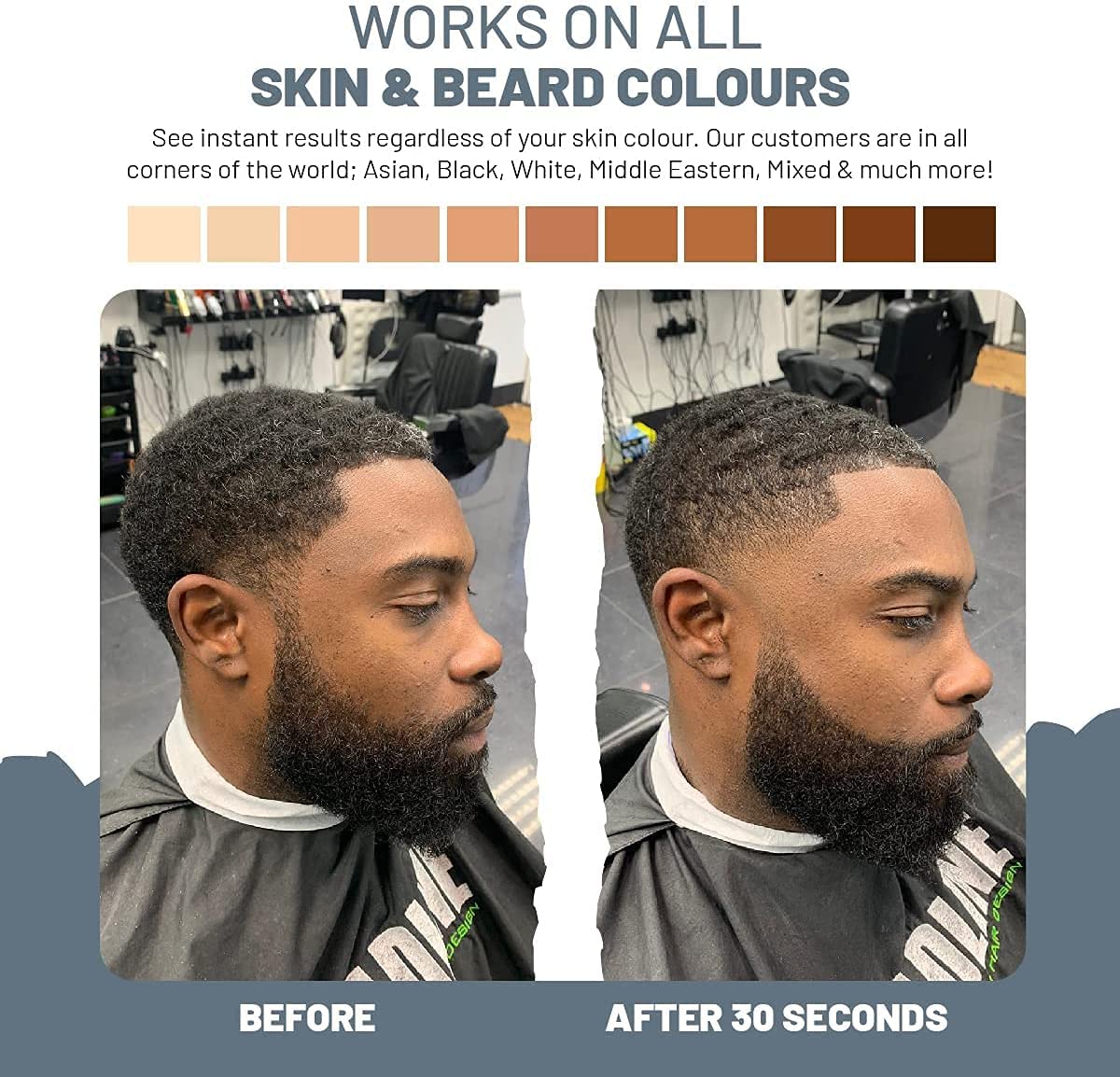 VOID Homme double-sided brush assists blending for smooth, natural results.