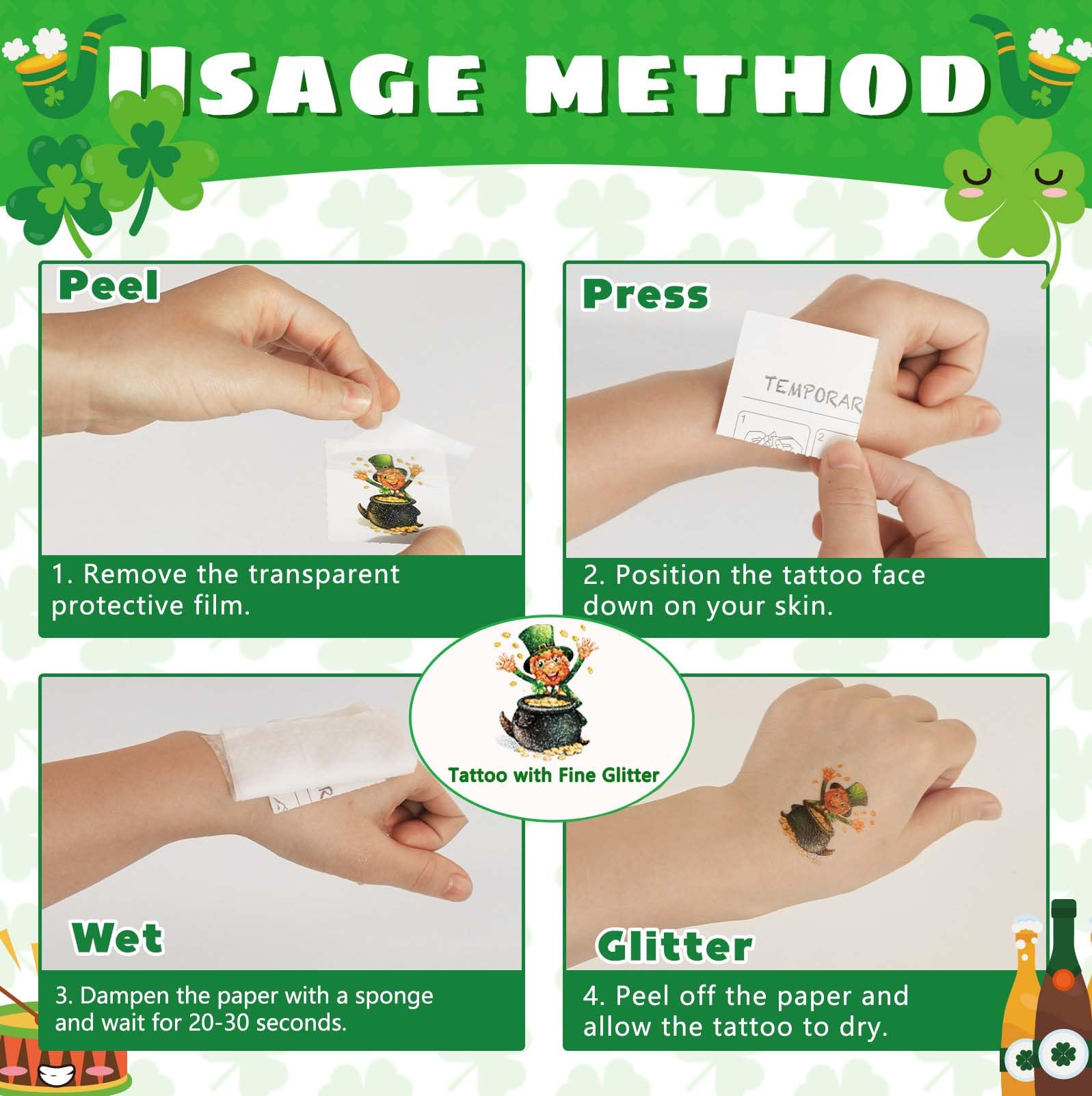 Voiiake accesorios de San Patricio para niños y adultos