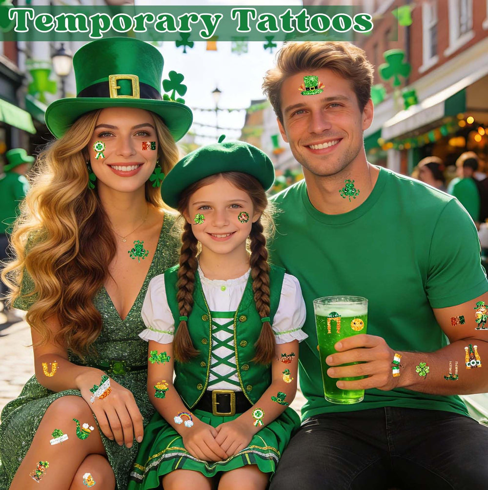 Voiiake tatuajes temporales verdes para cara y brazos